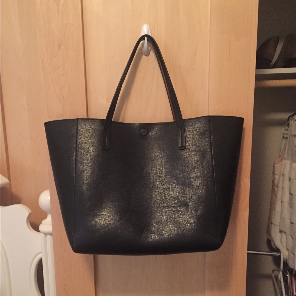 Zara Vegan Leather Reversible Tote Bag